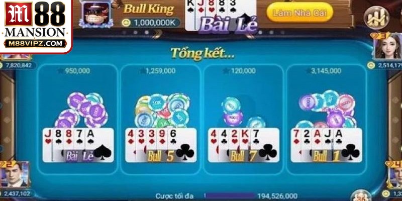 Mỗi người thường được nhận 5 lá bài để tạo ra các tổ hợp theo luật game